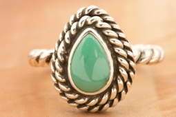 Genuine Manassa Turquoise Sterling Silver Ring